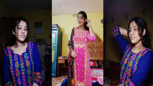 Cute Young GF Pressing Boobs Pussing And Rubbing