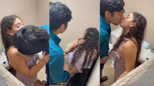 Desi Guy Living Abroad Fucking – Foreign Girlfriend – In Public Bathroom