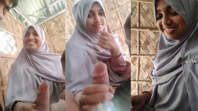 Indian Teacher Affair Hijabi Babe & Sucking Dick