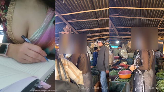 SexyIndianWife Dare In Crowded – Veg Market Nude Show